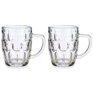 Bierpul halve liter – Bierglas met handvat – Set van 2