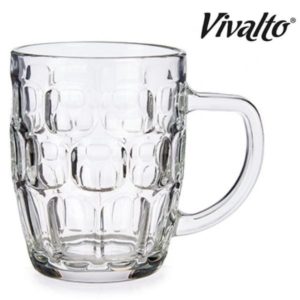 Bierpul halve liter – Bierglas met handvat – Set van 2