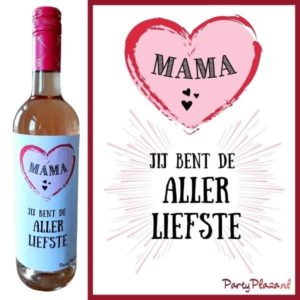 Wijnetiket Moederdag – Mama jij bent de Allerliefste