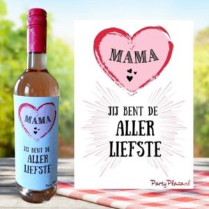 Wijnetiket Moederdag – Mama jij bent de Allerliefste