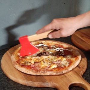 Pizzasnijder hakbijl RVS Pizzames – Pizzaroller bijl