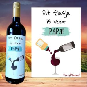 Wijnetiket Geboorte – Dit flesje is voor Papa