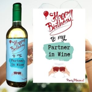 Wijnetiket Verjaardag – Happy Birthday to my Partner in Wine