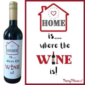 Wijnetiket Verhuizing – Home is where the wine is