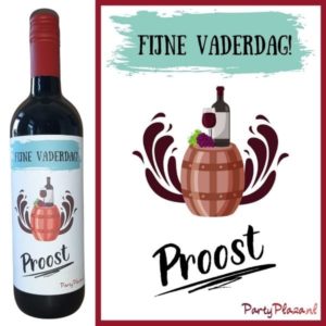 Wijnetiket Vaderdag – Fijne Vaderdag Proost