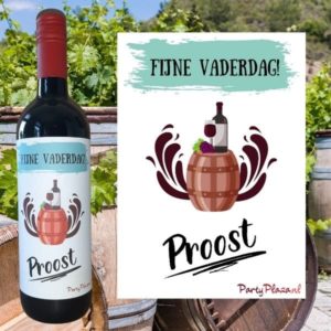 Wijnetiket Vaderdag – Fijne Vaderdag Proost