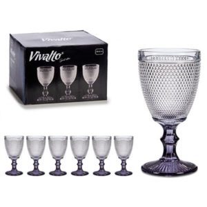 Wijnglazen Vintage 33 cl – Doos met 6 wijnglazen Antraciet