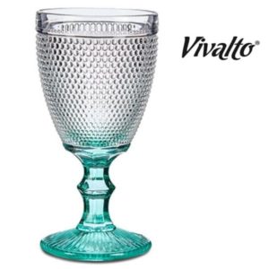 Wijnglazen Vintage 33 cl – Doos met 6 wijnglazen Turquoise