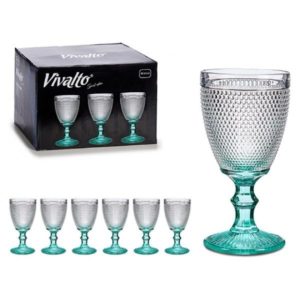 Wijnglazen Vintage 33 cl – Doos met 6 wijnglazen Turquoise