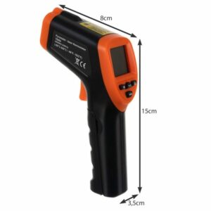 Laserthermometer voor pizzaoven of BBQ -50 tot 550 graden Celsius