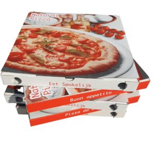 Pizzadoos karton 29 x 29 x 3 cm – Set van 5 lege pizzadozen