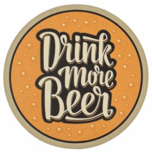 Bierviltjes met grappige tekst – Onderzetters bier hout/kurk – Set van 4