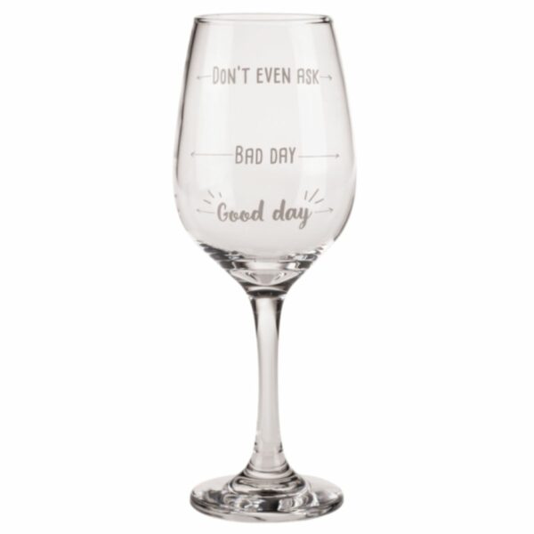 grappig wijnglas met tekst