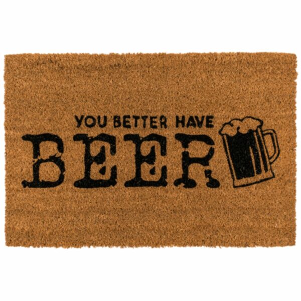 deurmat met grappige tekst bier