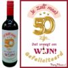 wijnetiket verjaardag 50 jaar