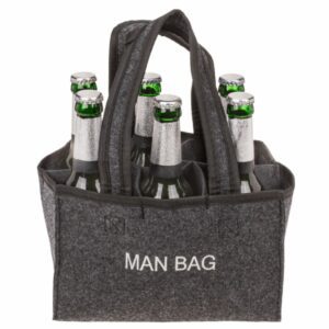 Biertas voor 6 flesjes bier – Vilten biertasje Man Bag