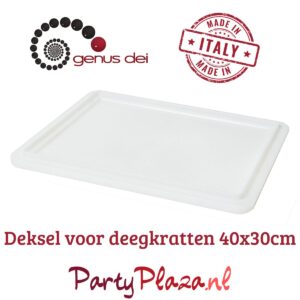 Deksel voor deegkrat 40x30cm – Pizza deegbak deksel – Genus Dei wit