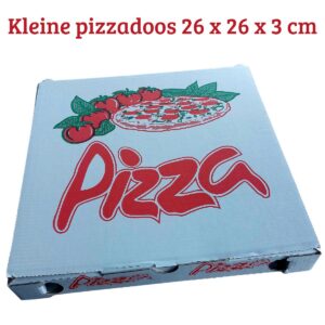 Kleine pizzadoos karton PIZZA – Set van 5 lege pizzadozen 26x26cm