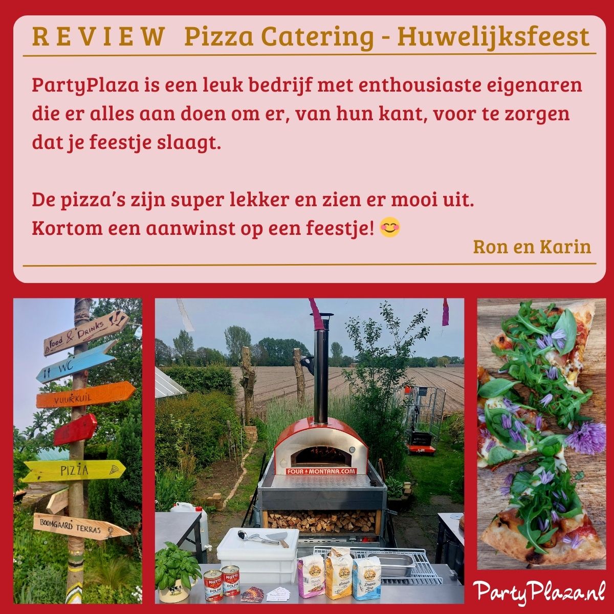 Je bekijkt nu Pizza catering Huwelijksfeest Mariënheem