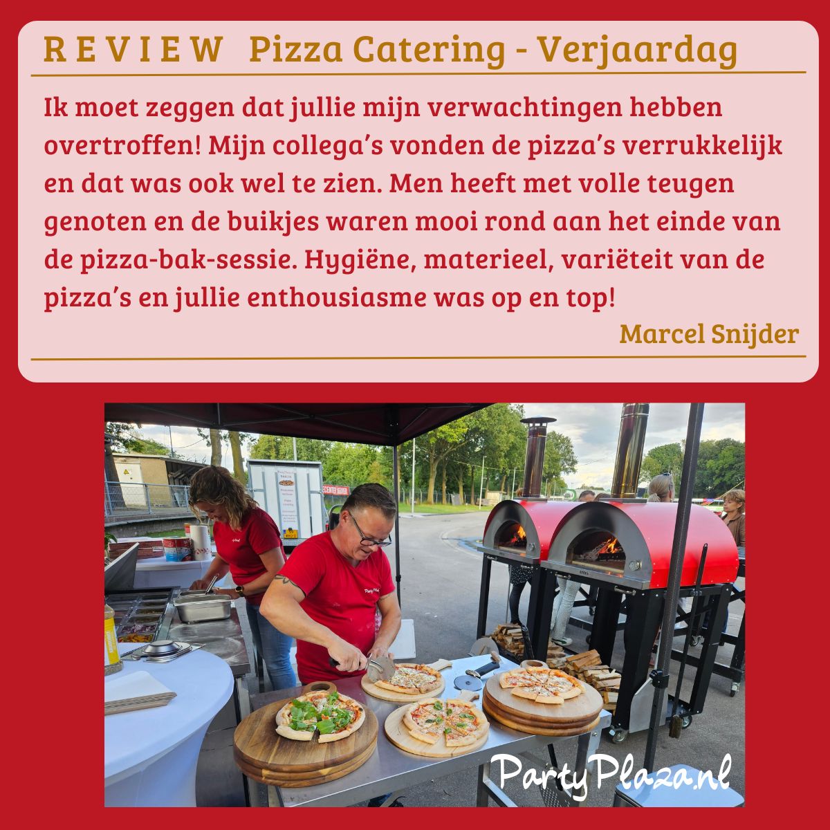 Je bekijkt nu Pizza catering Verjaardagsfeest