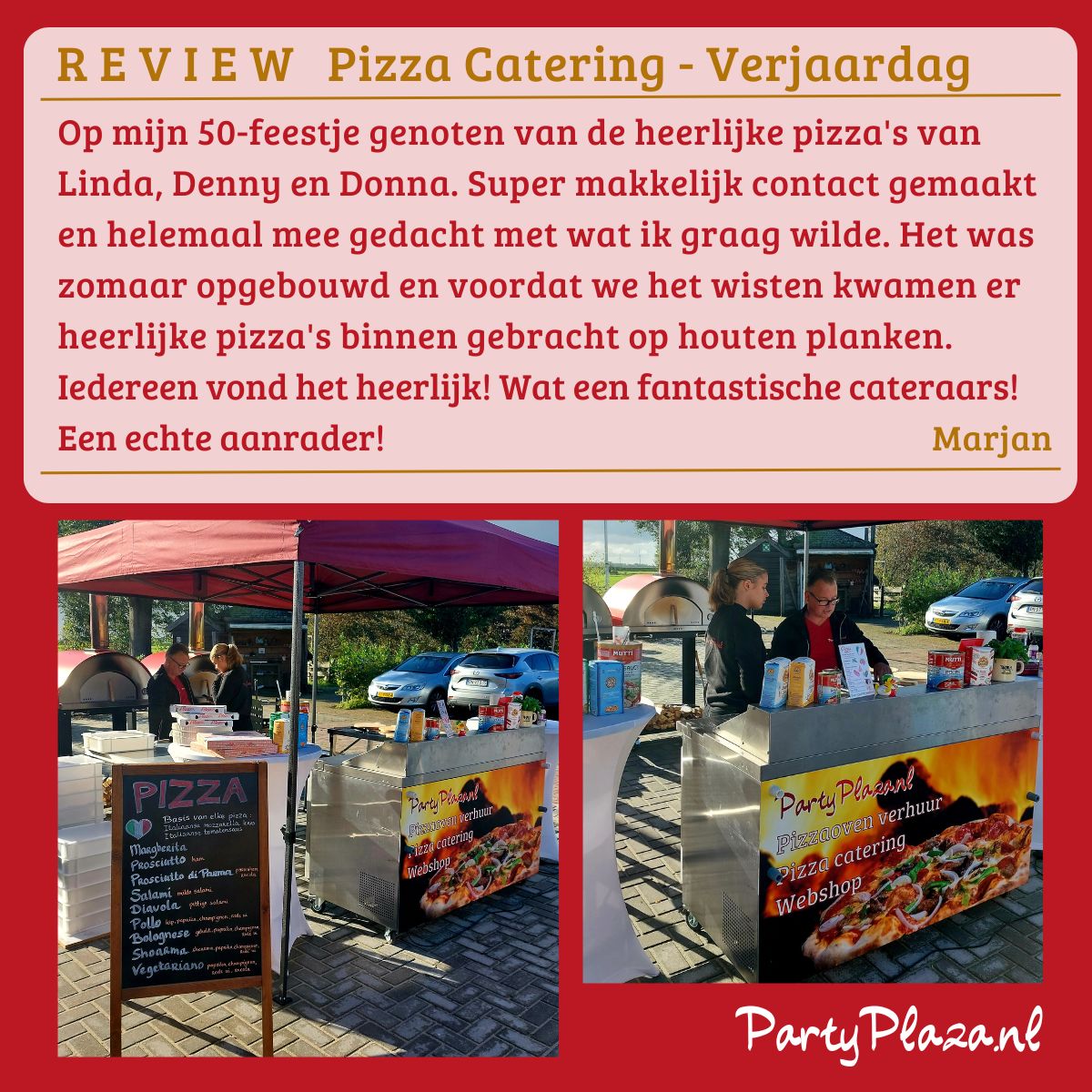 Je bekijkt nu Pizza catering Verjaardag 50 jaar