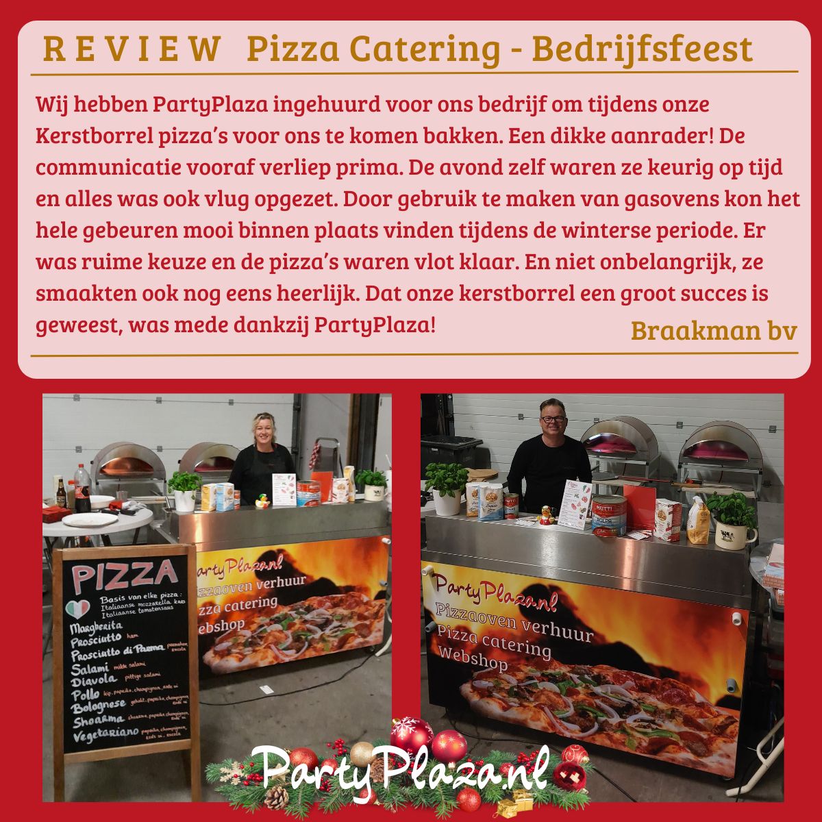 Lees meer over het artikel Pizza catering Bedrijfsfeest Braakman