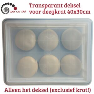 Transparant deksel voor deegkrat 40x30cm – Doorzichtig deegbak deksel – Genus Dei