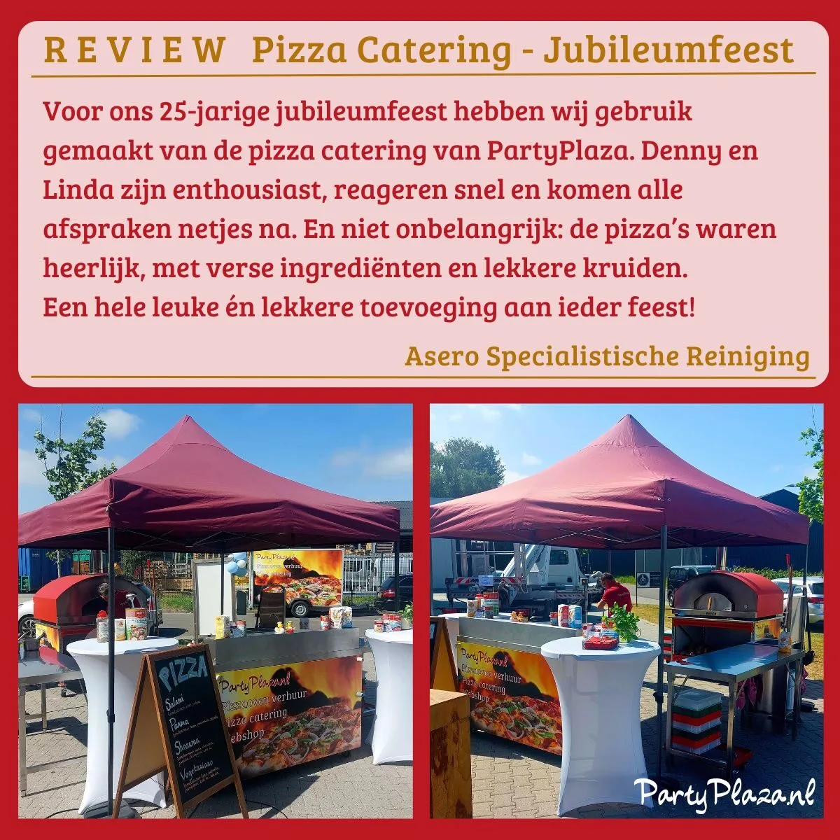Lees meer over het artikel Pizza catering 25-jarig Jubileumfeest Asero