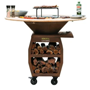 BBQ Plancha huren – Verhuur Barbecue Plancha Companero XXL met houten ring