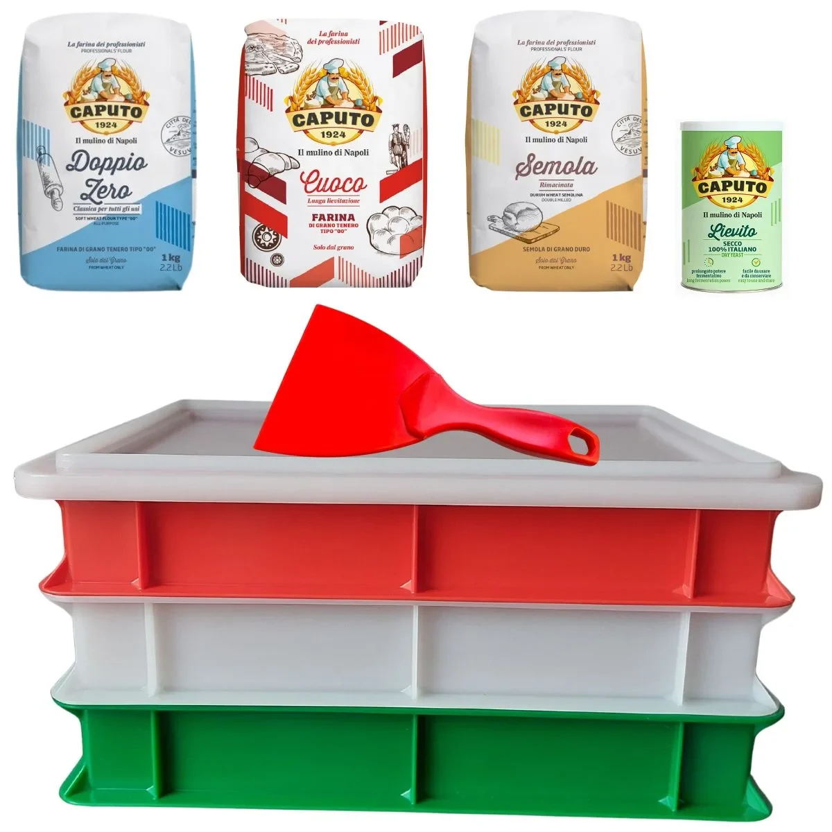 Startset pizza deegkratten Tricolore