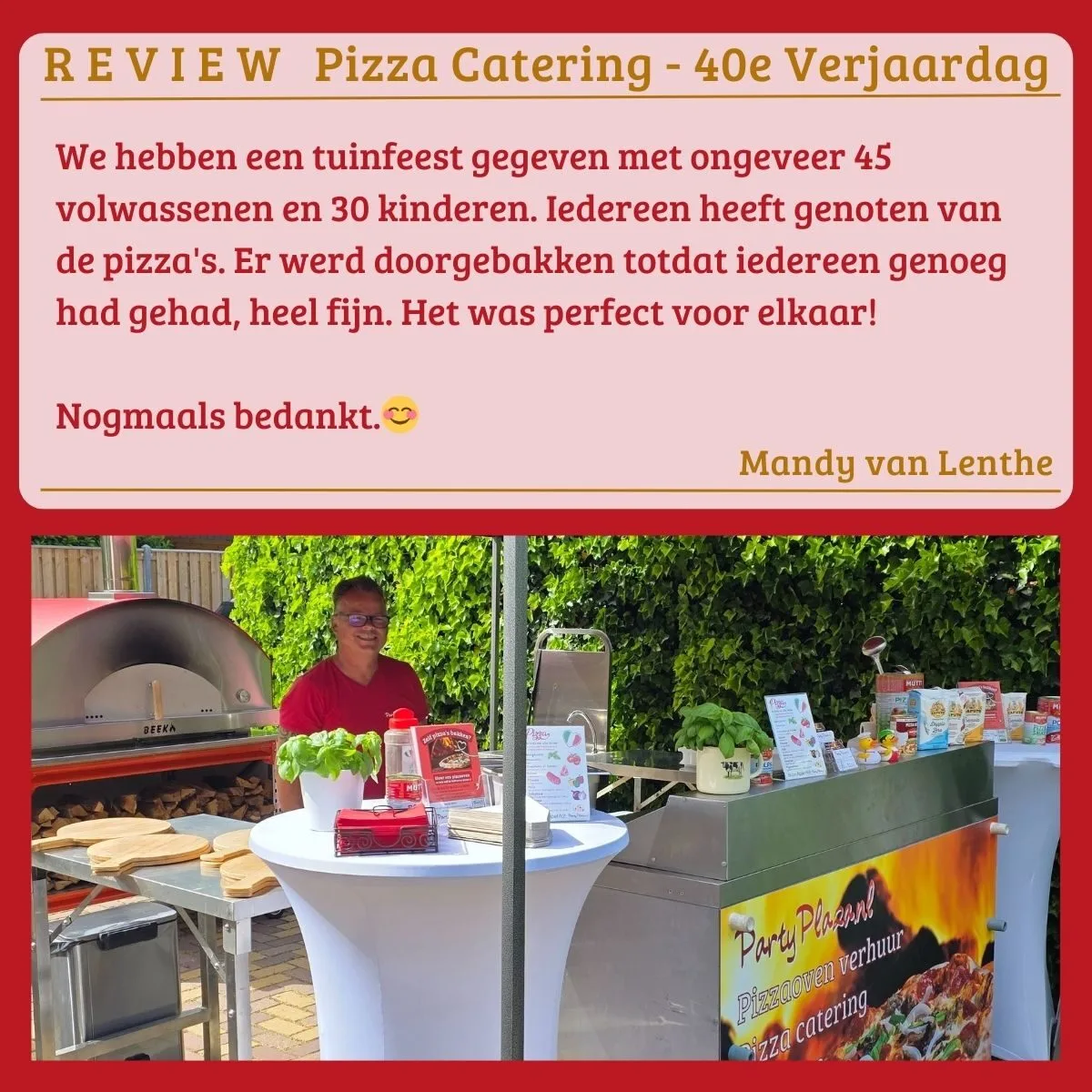 Lees meer over het artikel Pizza catering Verjaardag Heino