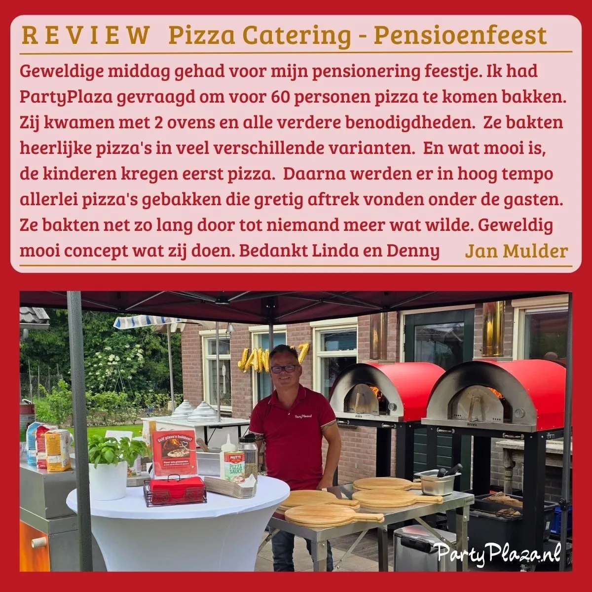 Lees meer over het artikel Pizza catering Pensioenfeest Raalte