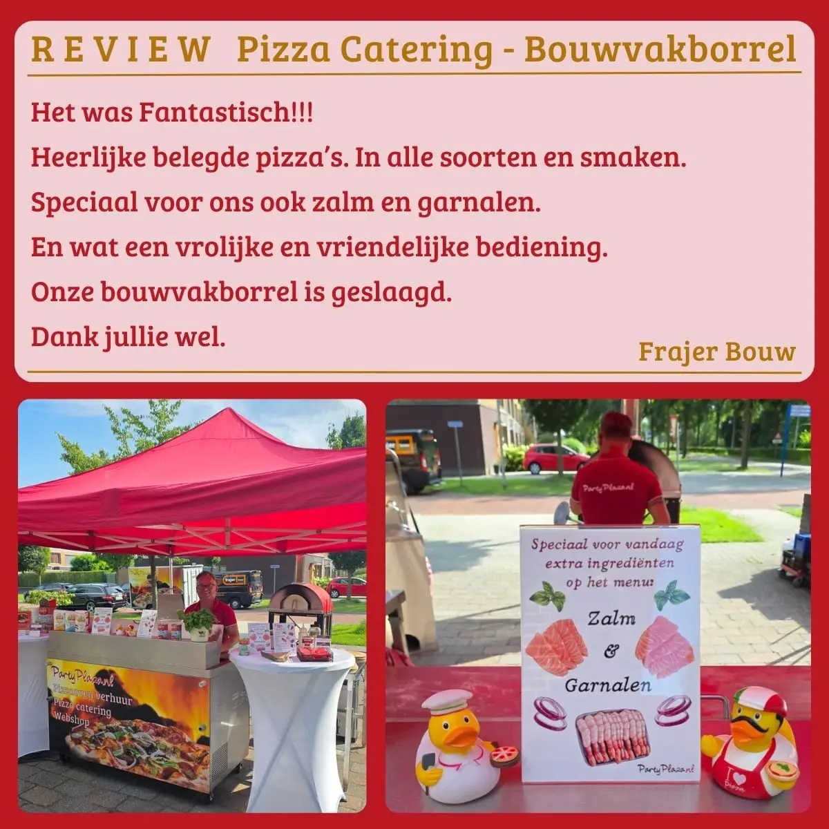 Lees meer over het artikel Pizzabakkers op locatie: Bouwvakborrel van Frajer Bouw in Wijhe